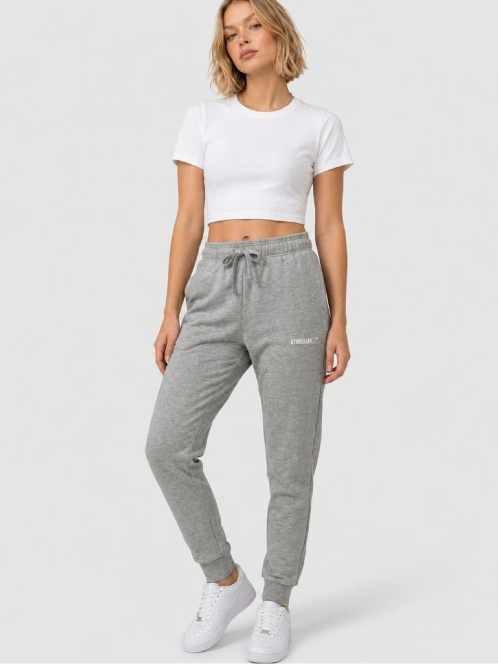 Gymshark Like New Jogger Sweatpants in Light Grey Size Extra Small